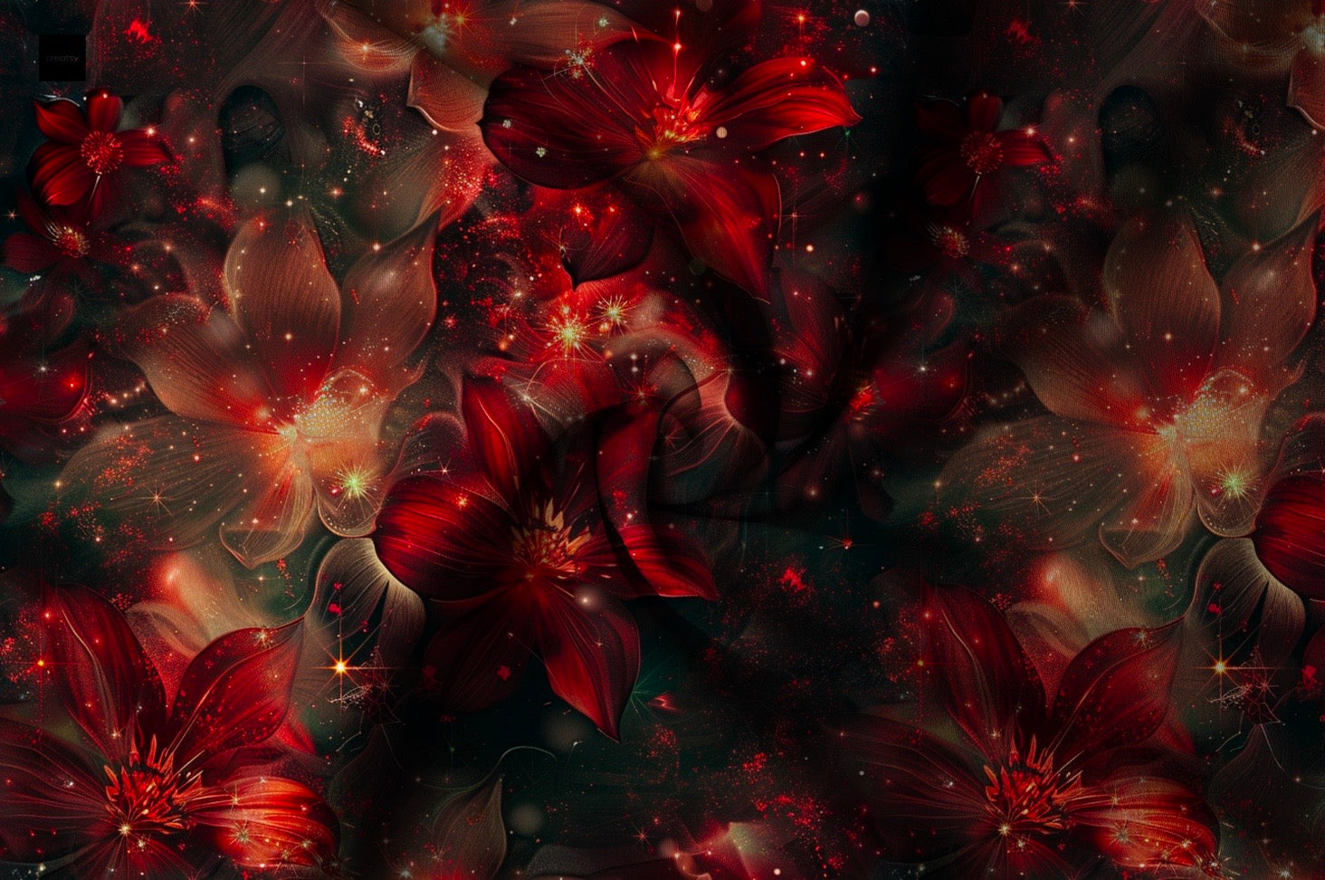 Rot Blume  Aktuellevorbestellung Stoff